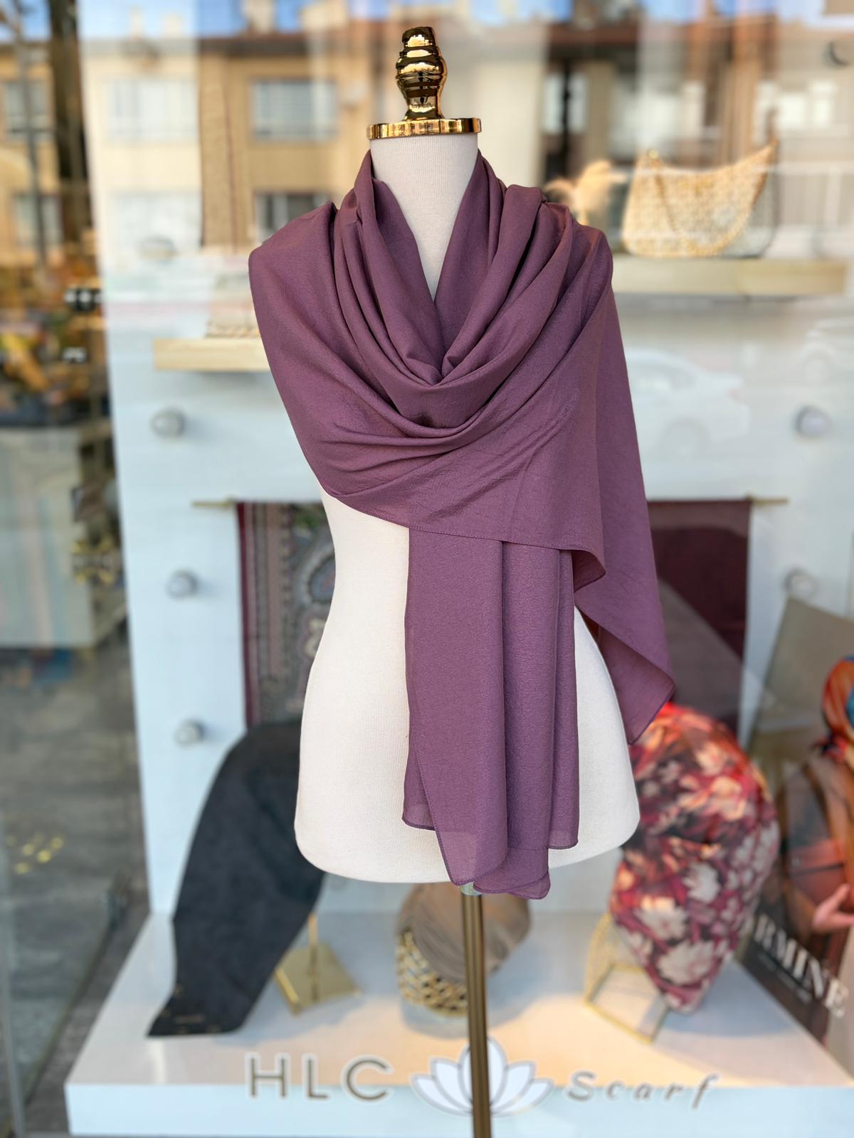 Brisa Vual Yok Şal - KOYU LAVANTA