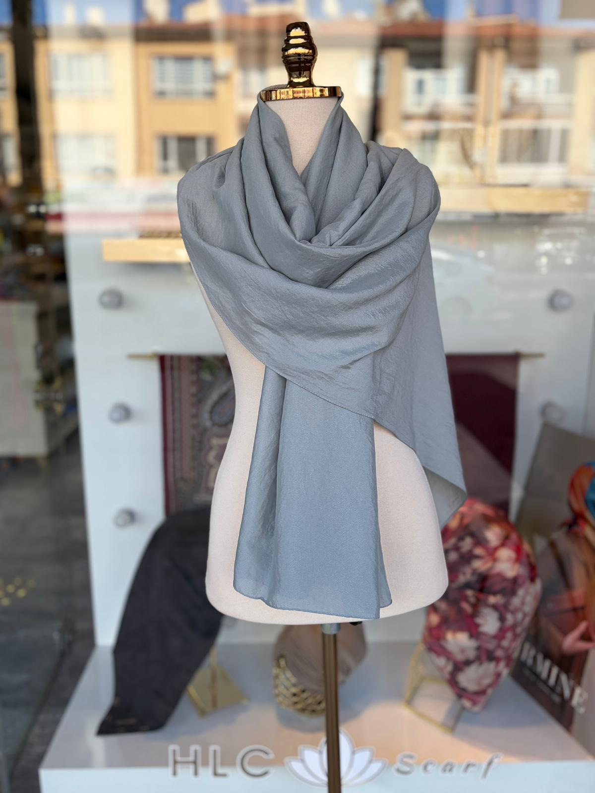 Brisa Vual Yok Şal - KOYU GRİ