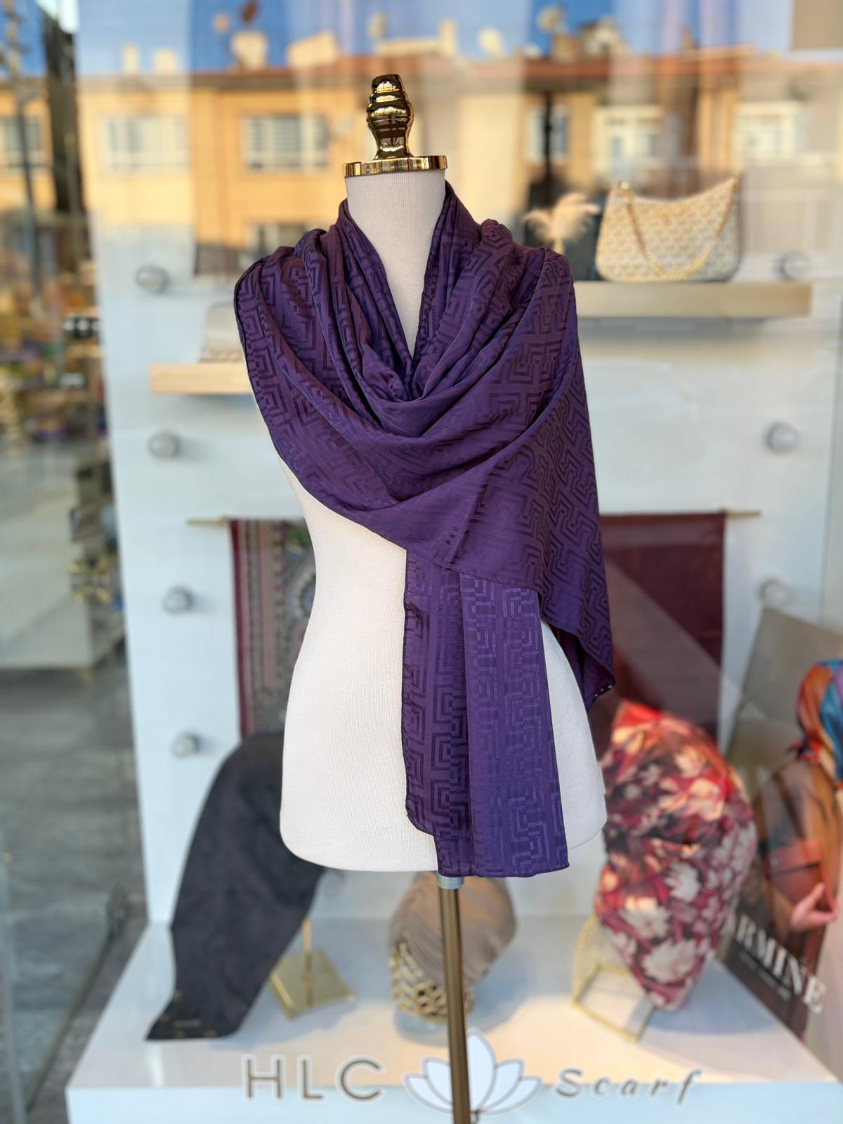 Desenli Pamuk Jakar Şal - MÜRDÜM