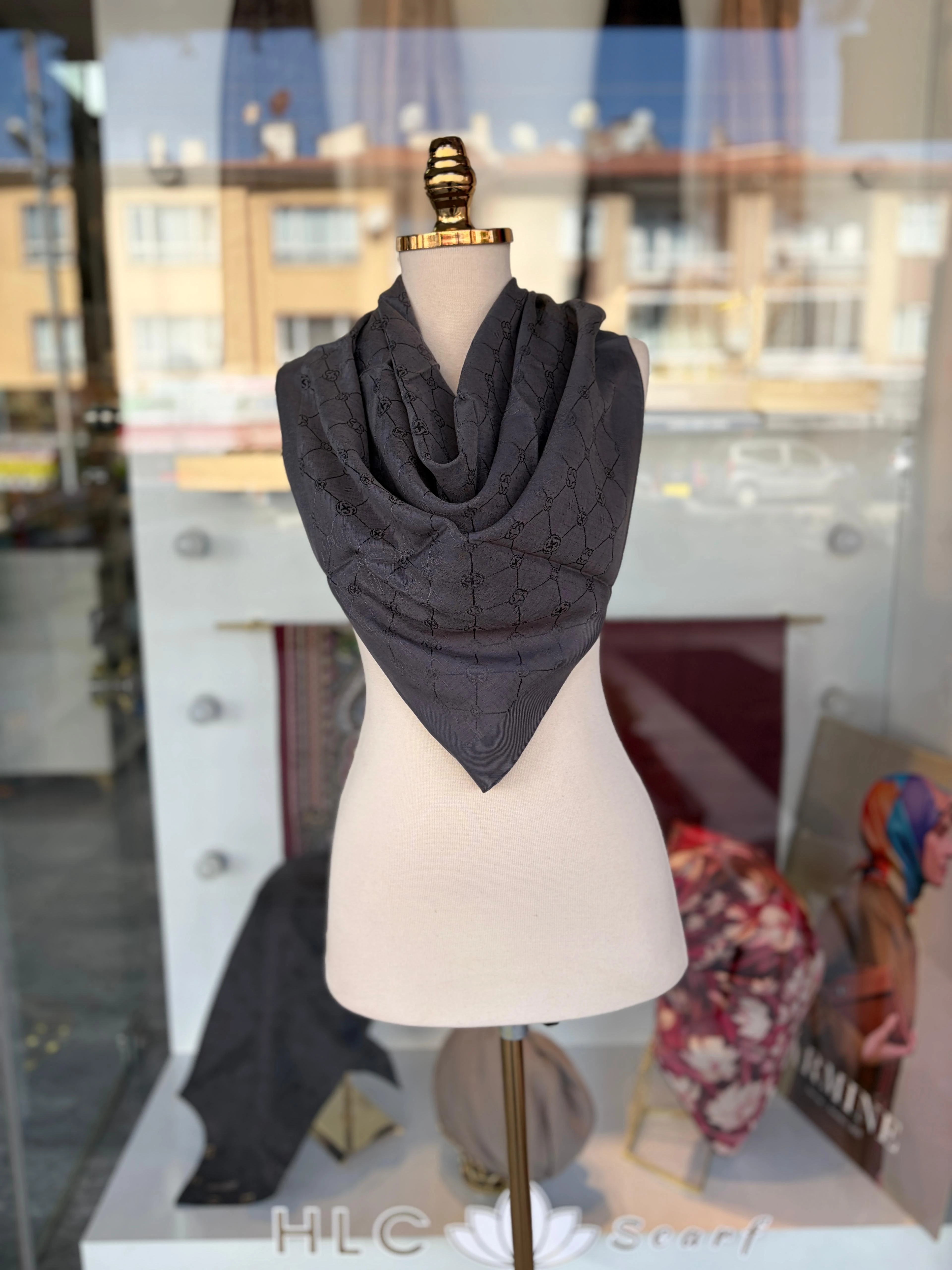 KOZA EŞARP - ANTRASİT