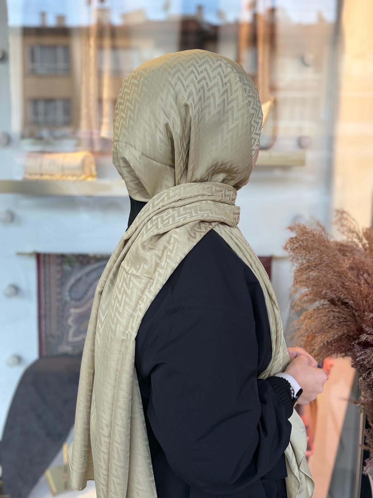 Desenli Pamuk Jakar Şal