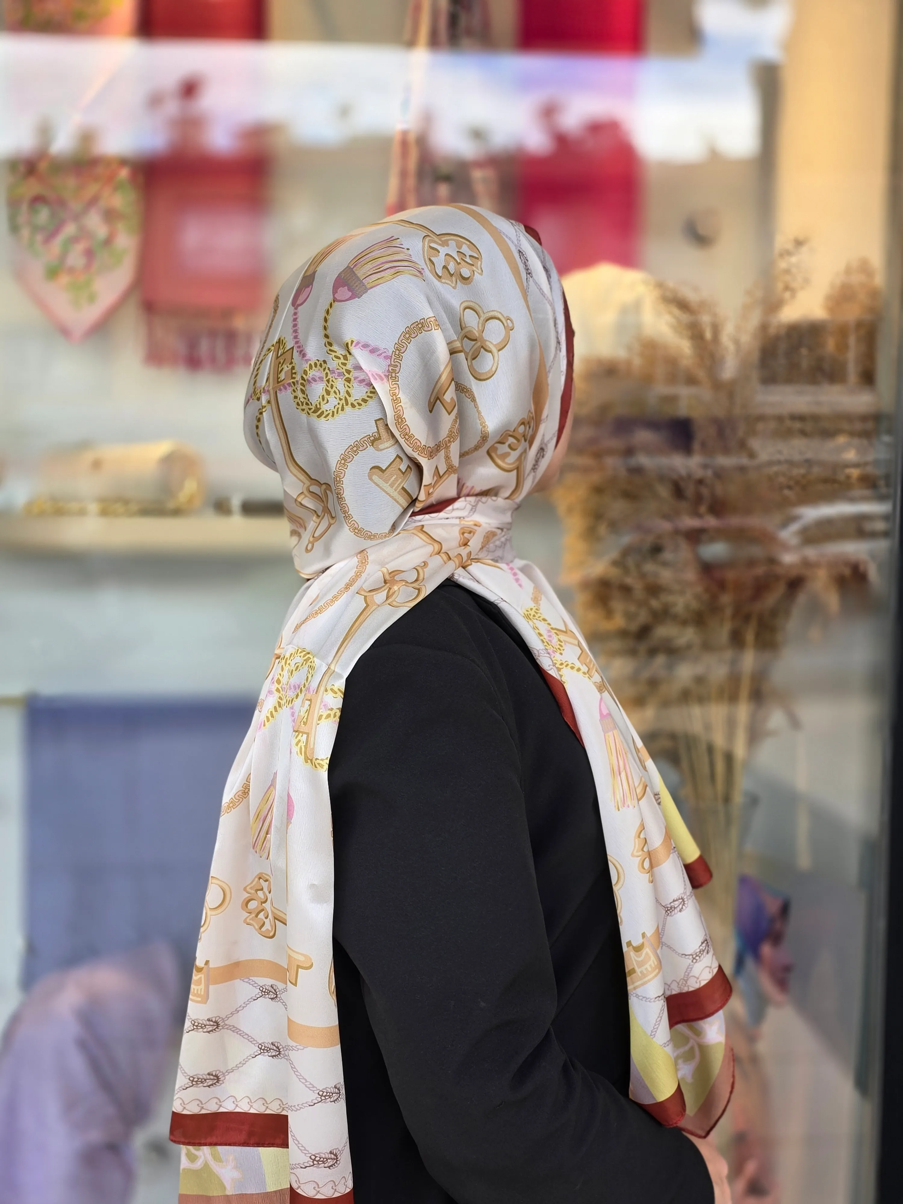 İTHAL MARKA İPEK VUAL ŞAL