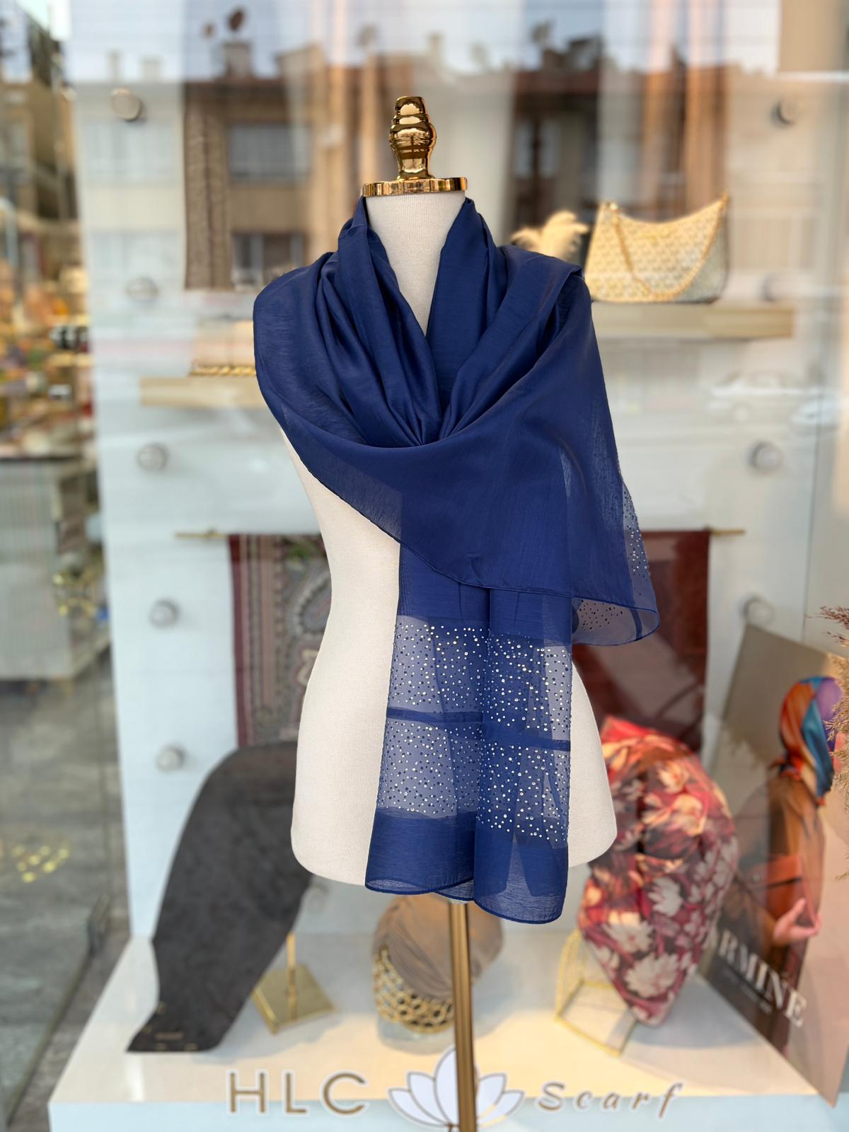 İpekli Taşlı Tül Şal - PARLEMENT