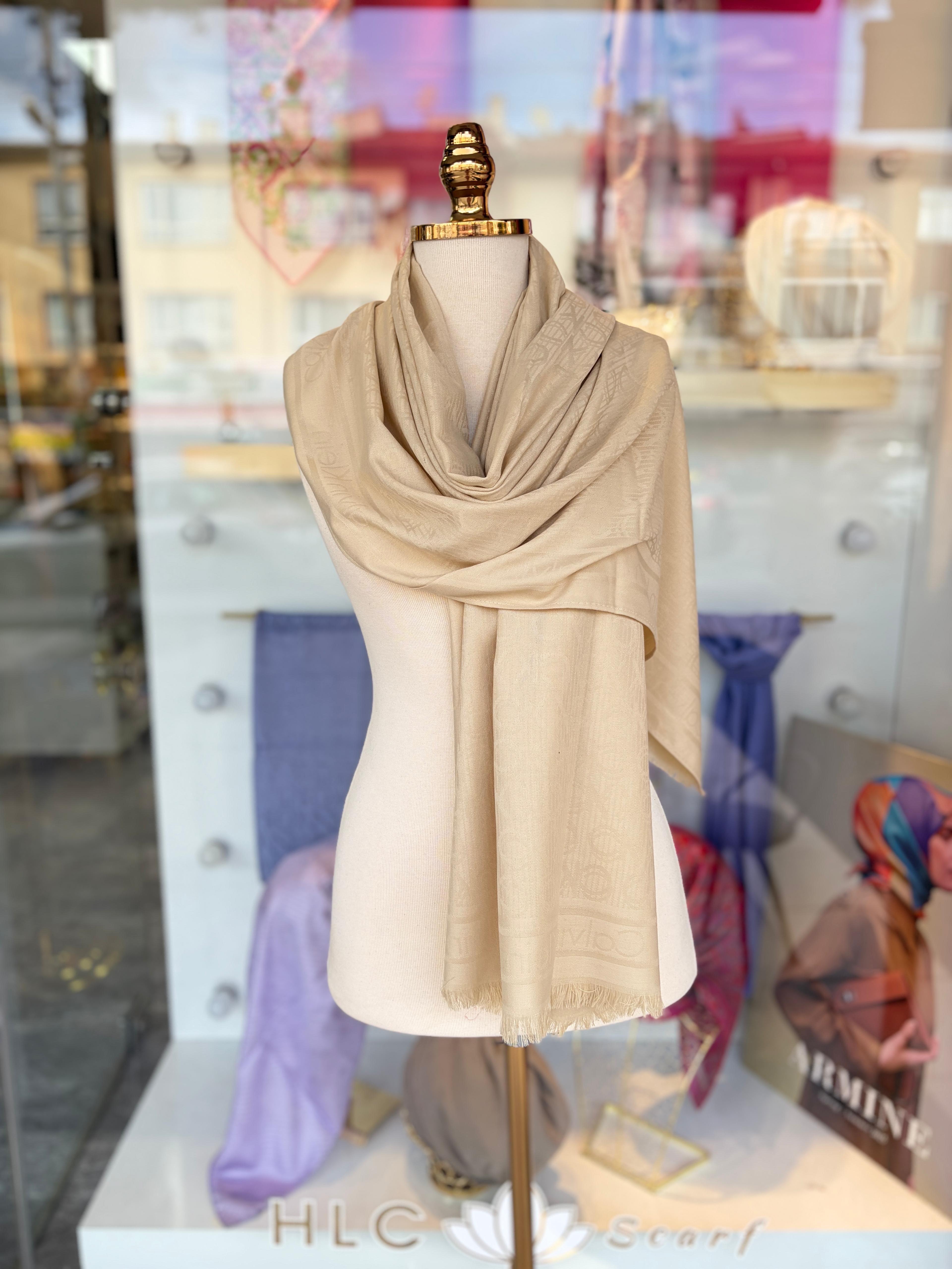 KAŞMİR İPEK ŞAL - AÇIK BEJ