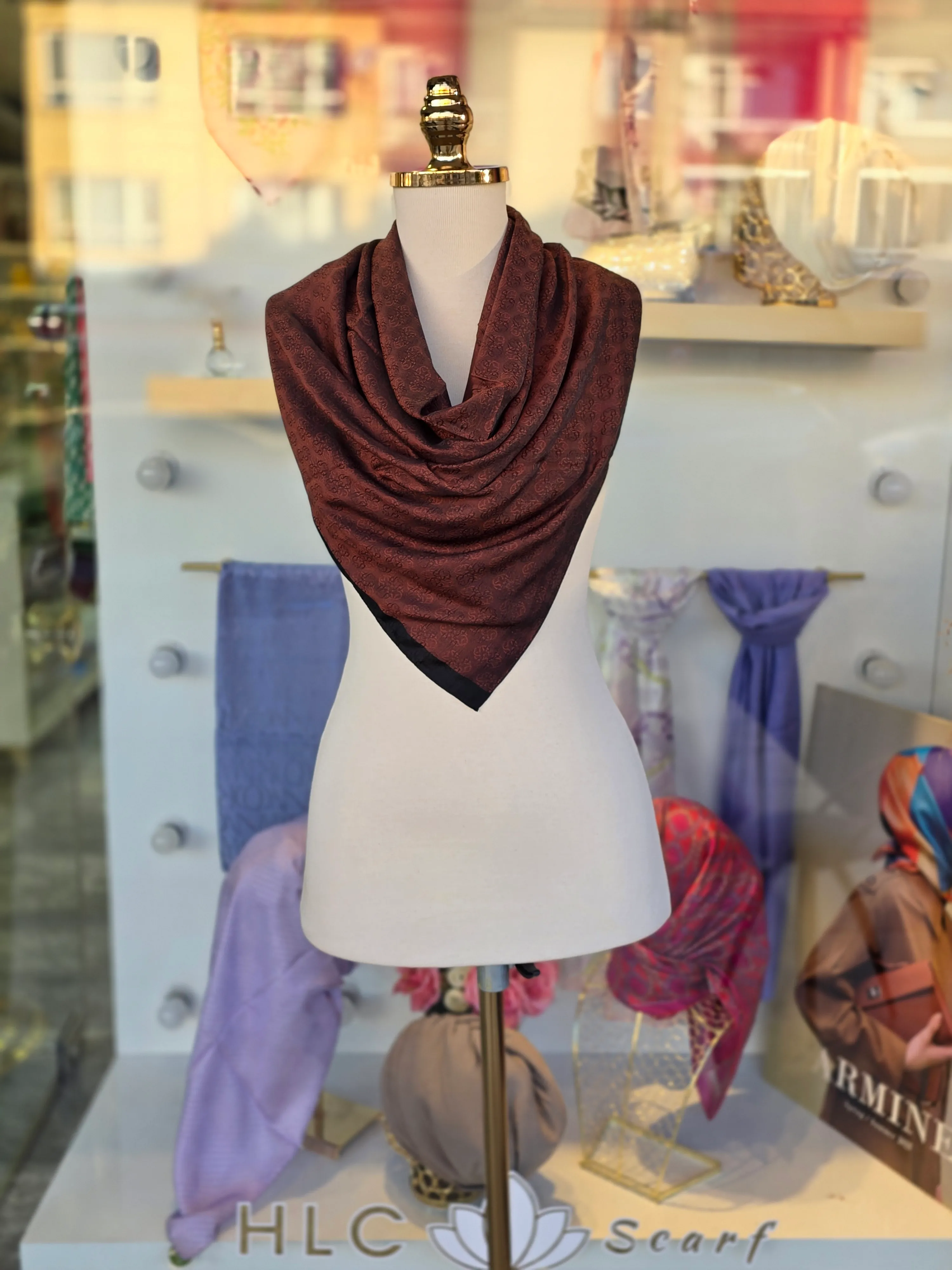 MONOGRAM JAKAR EŞARP - BAKIR