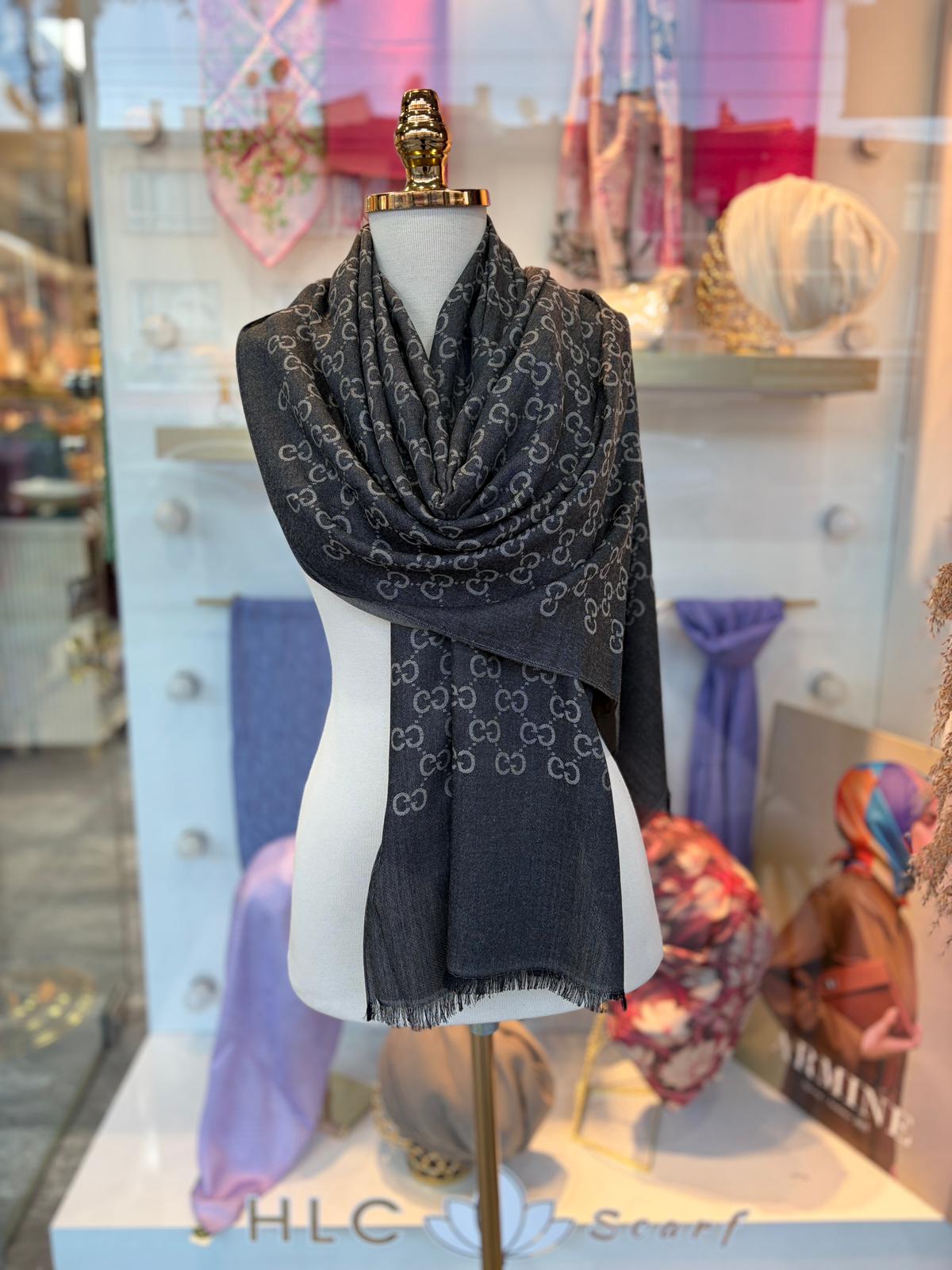 YÜN PAMUK ŞAL - KOYU VİZON