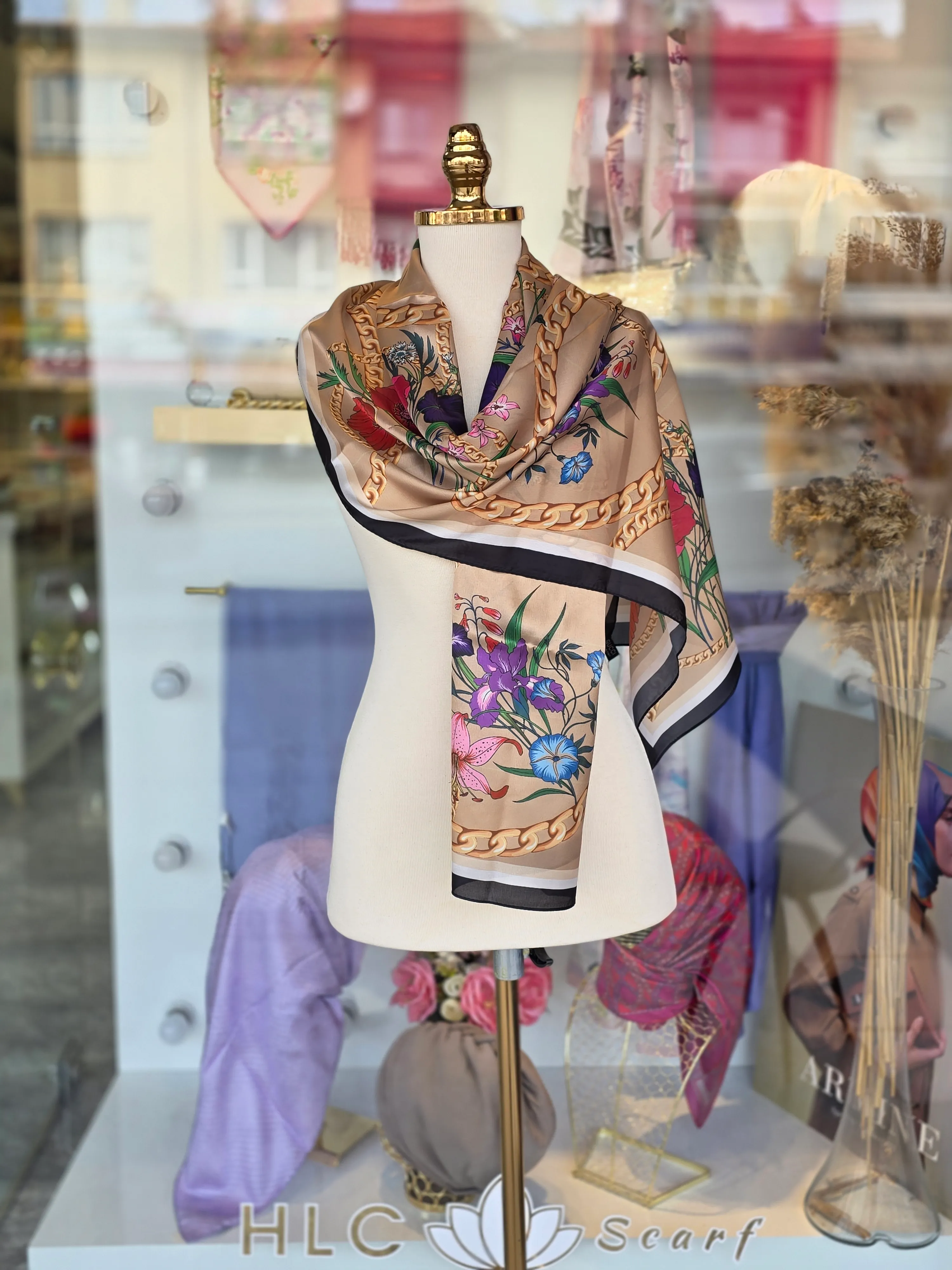 İTHAL MARKA İPEK VUAL ŞAL