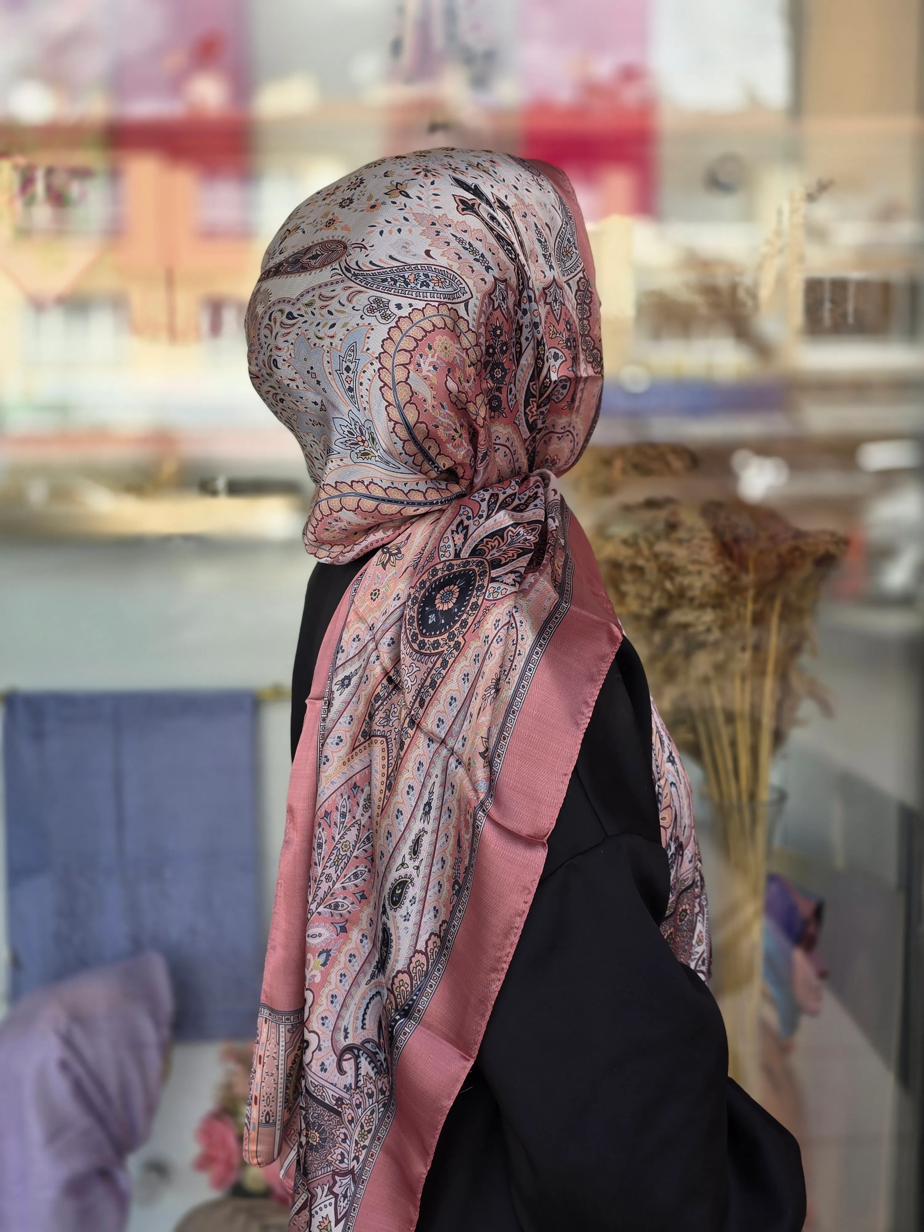 ETNİK DESEN İTHAL MARKA İPEK VUAL ŞAL