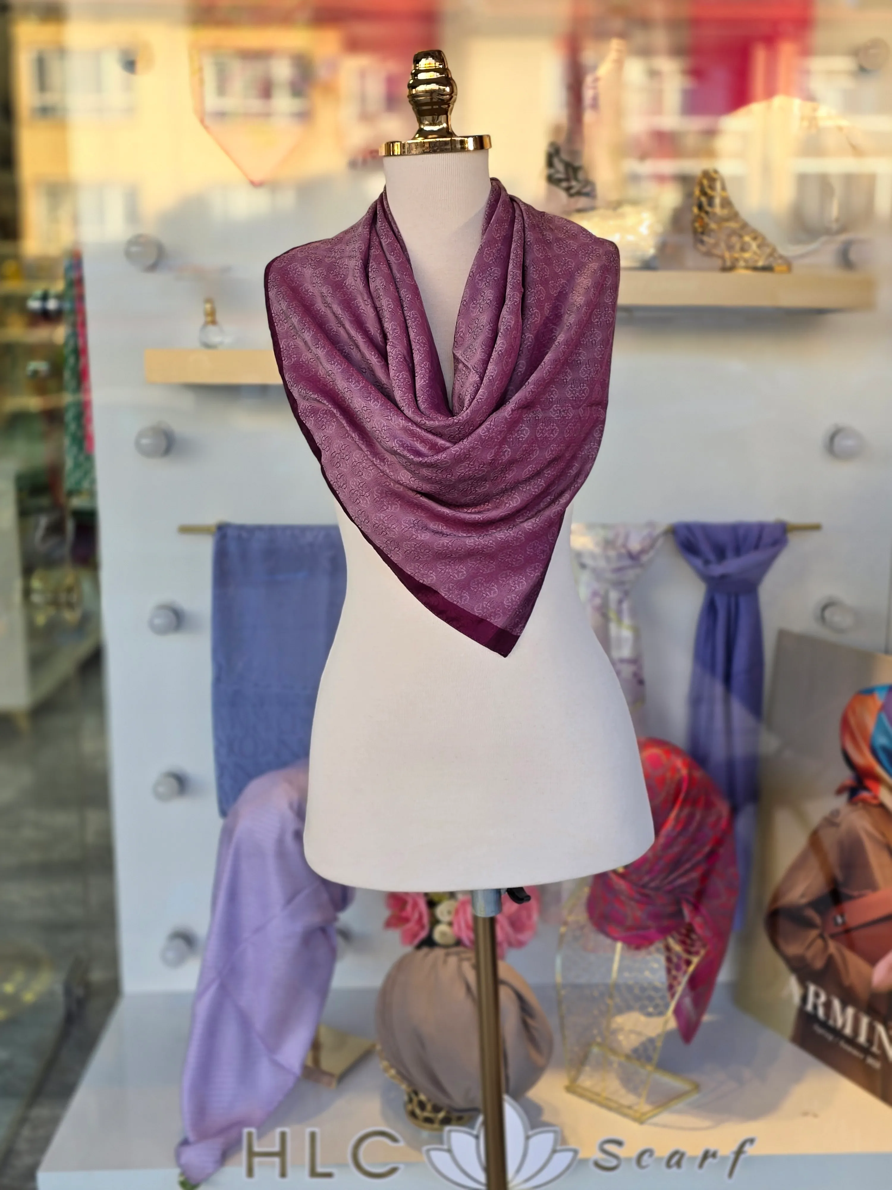 MONOGRAM JAKAR EŞARP - MÜRDÜM