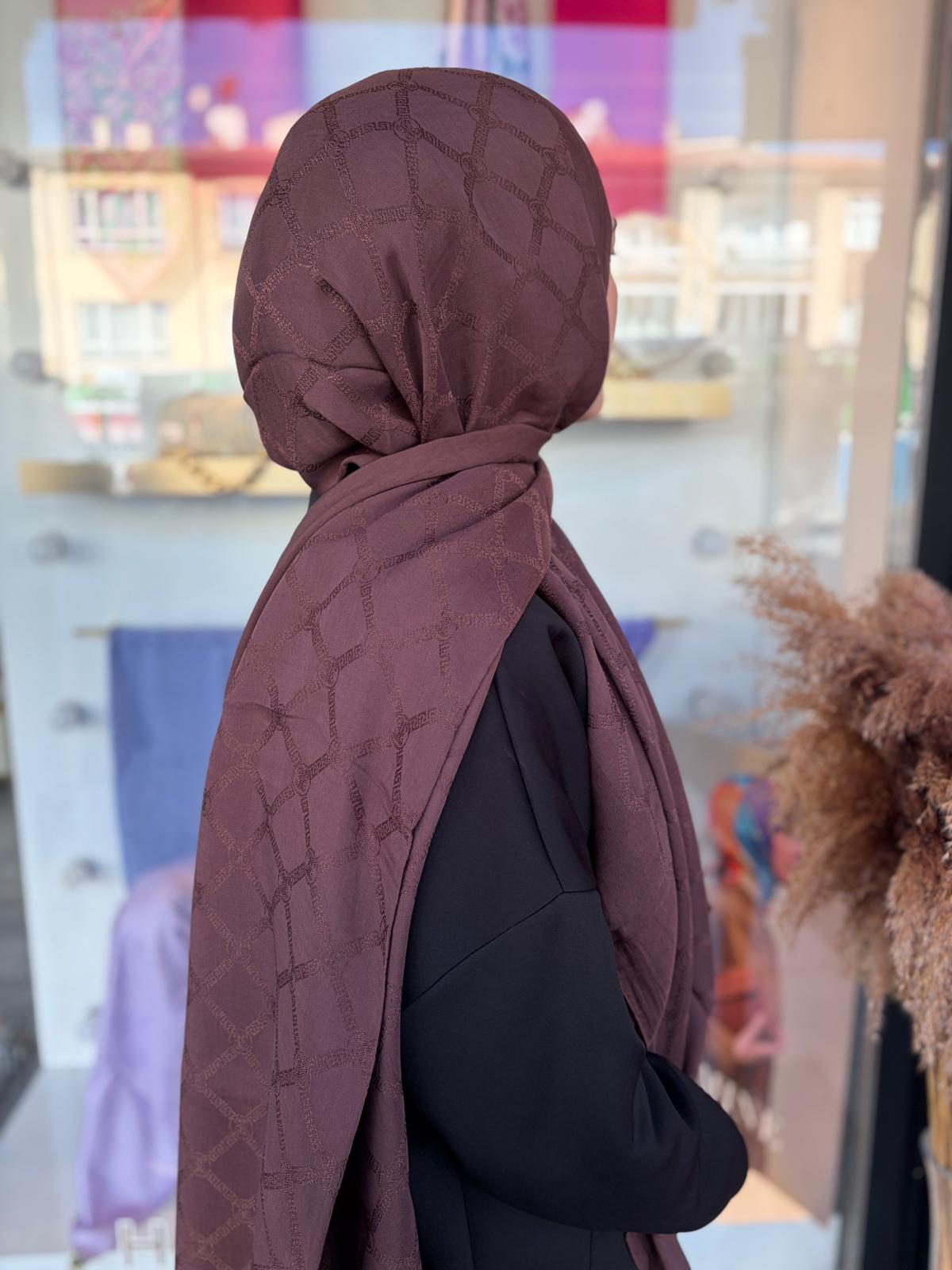 MONOGRAM LYOCELL PAMUK ŞAL