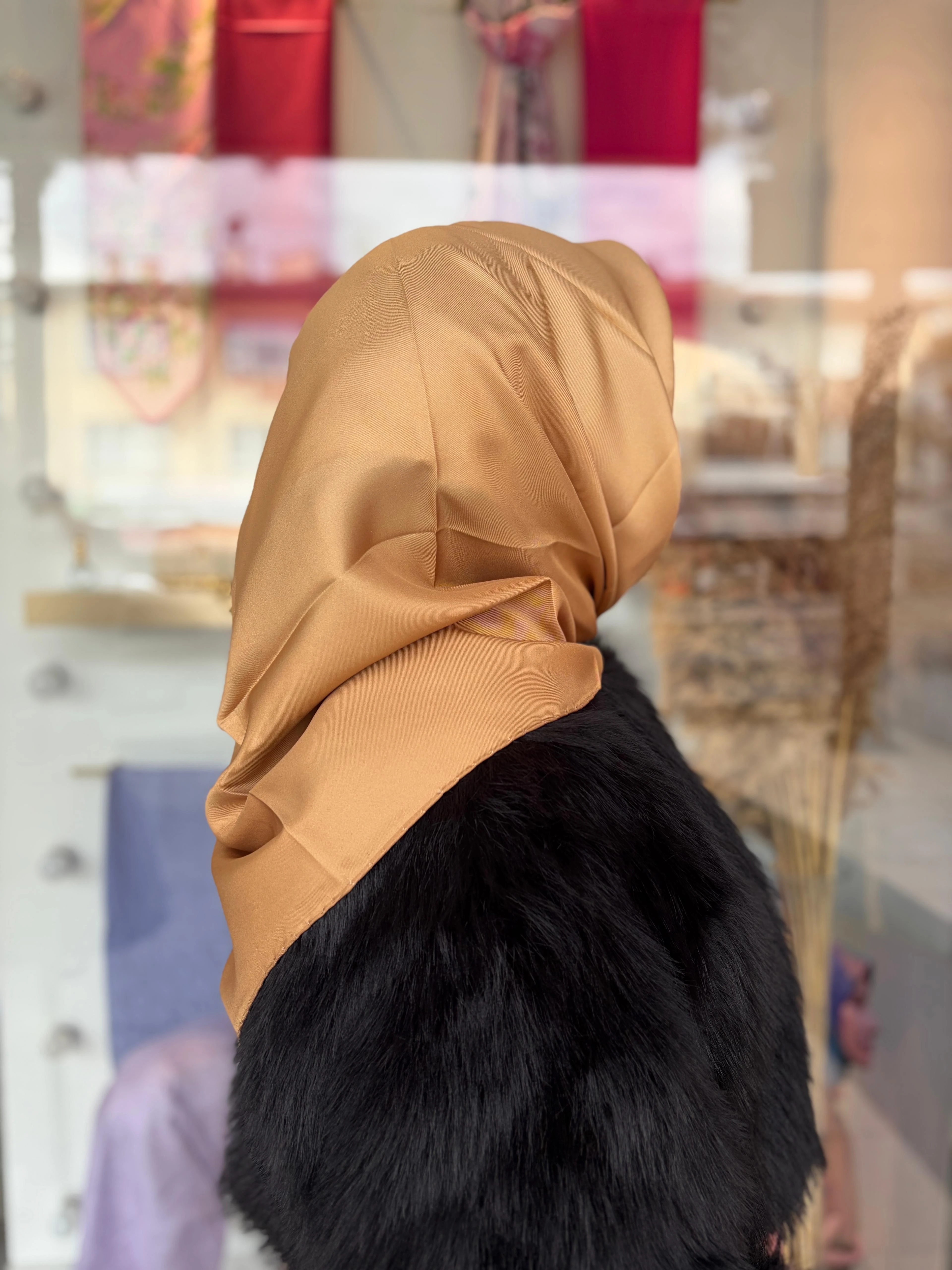 Degrade Desen %100 Twill İpek Eşarp