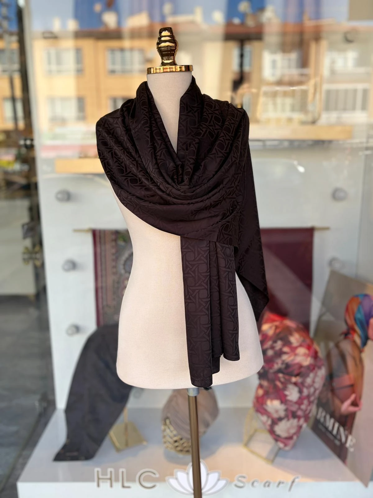 Deluxe %60 Viskon %40 Polyester Şal - ACI KAHVE