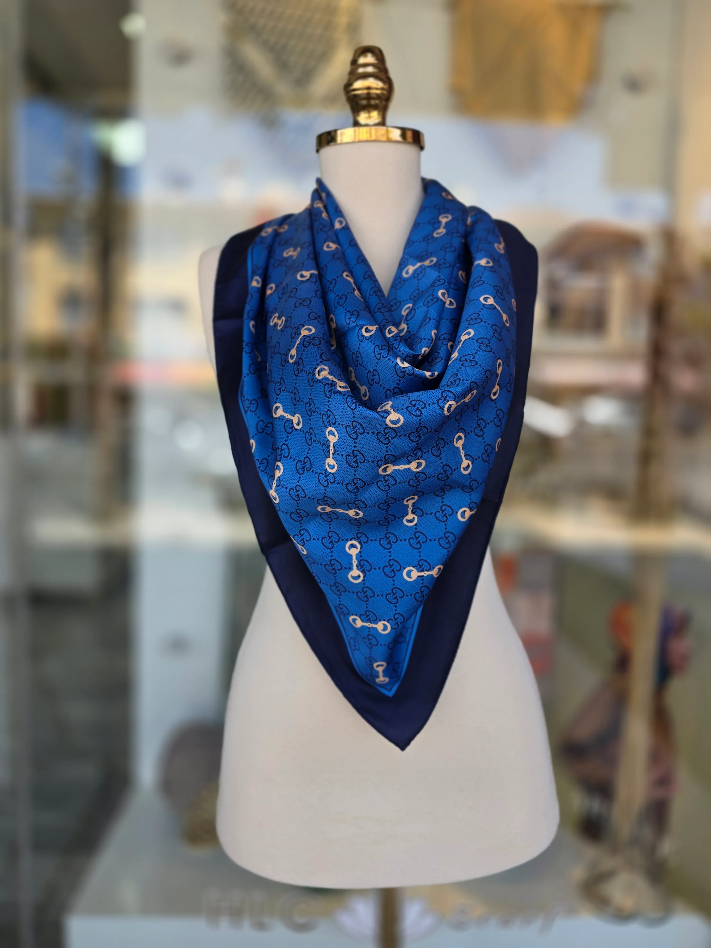 İTHAL TWİLL EŞARP - MAVİ