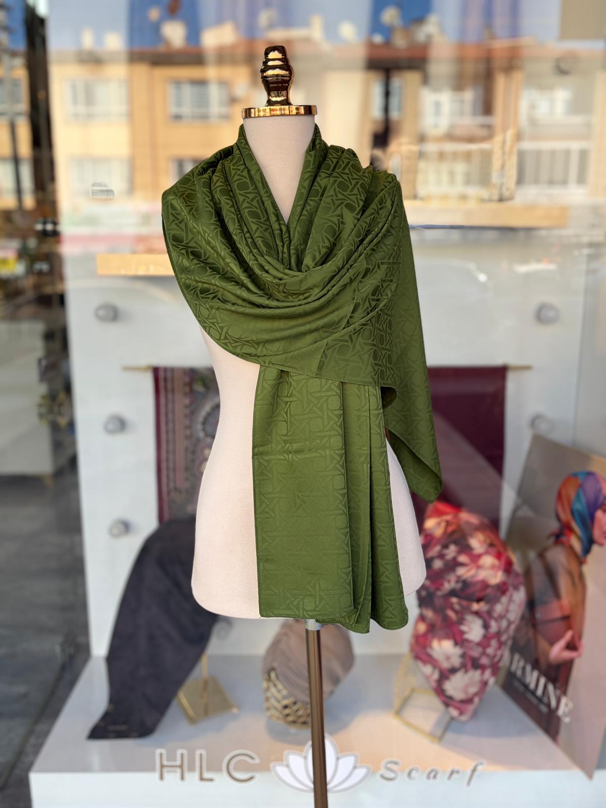 Deluxe %60 Viskon %40 Polyester Şal - YEŞİL