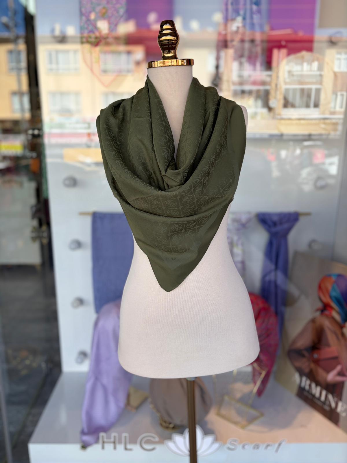 MONOGRAM EŞARP - HAKİ