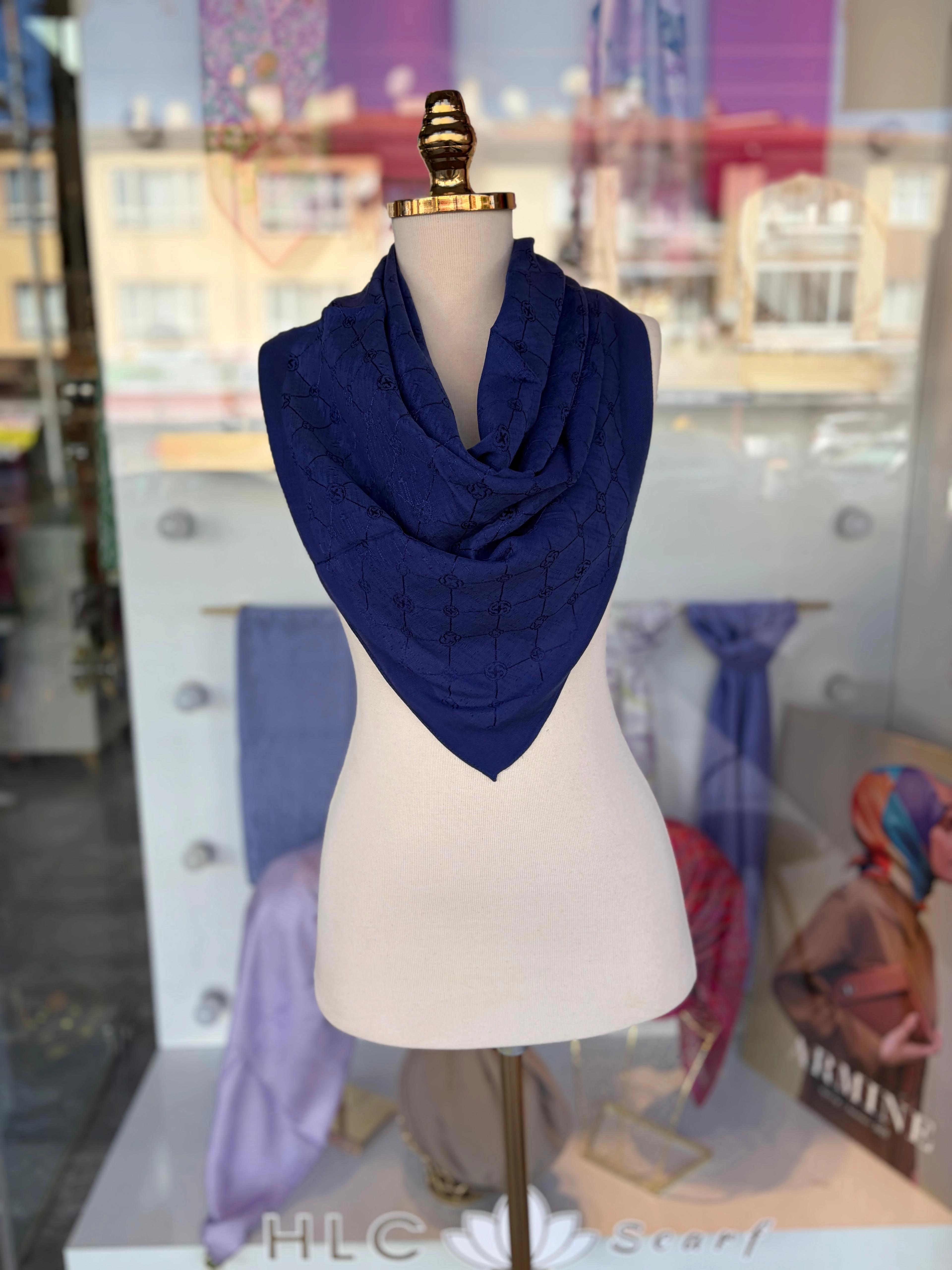 KOZA EŞARP - LACİVERT