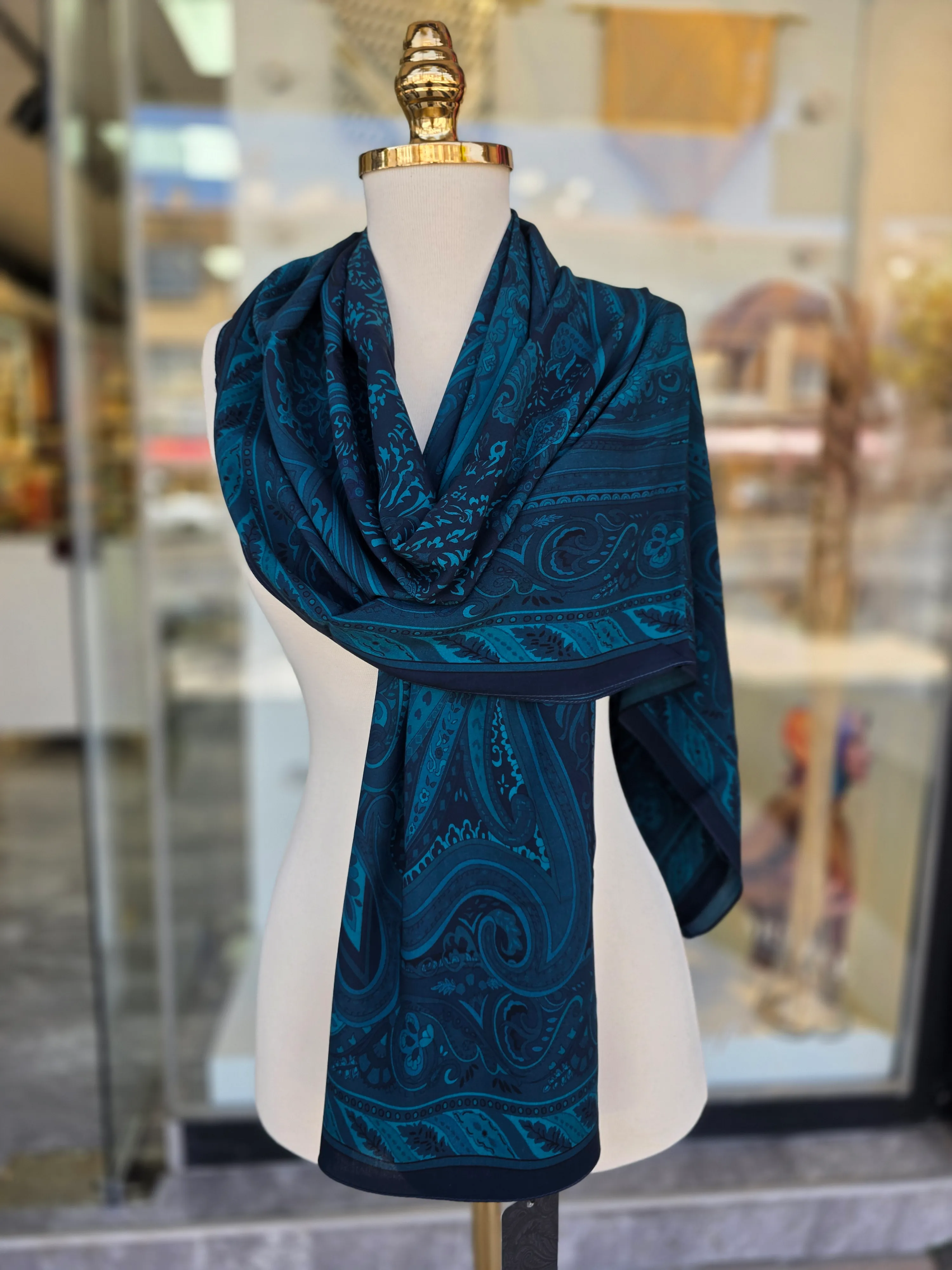 LUNE PAMUK VİSKON ŞAL - GREEN