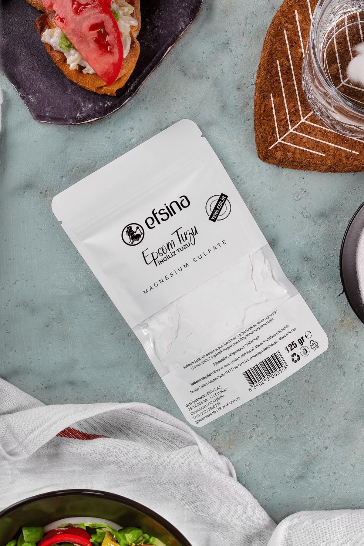 Efsina Epsom Tuzu YENİLEBİLİR (İngiliz Tuzu) 125 g