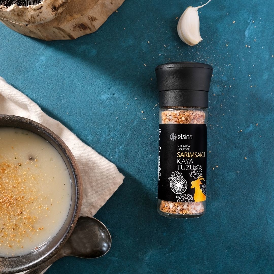 80 GR SOFRADA ÖĞÜTME SARIMSAKLI KAYA TUZU