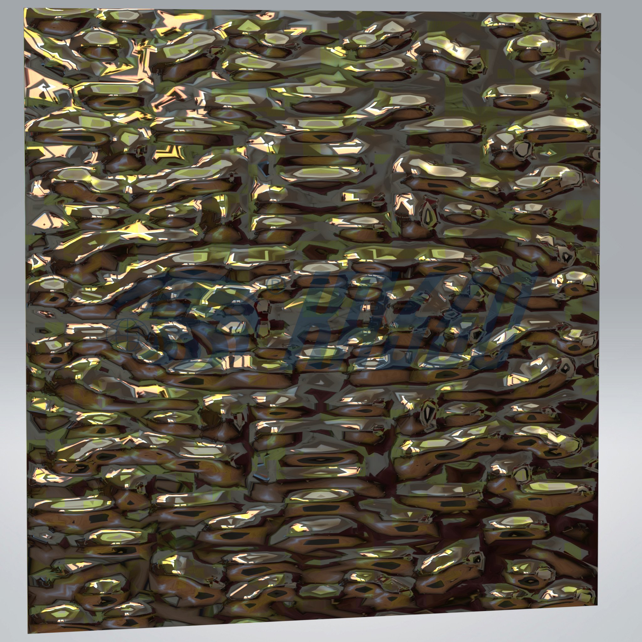 Stainless Steel Water Ripple Gold Colour - Kasso