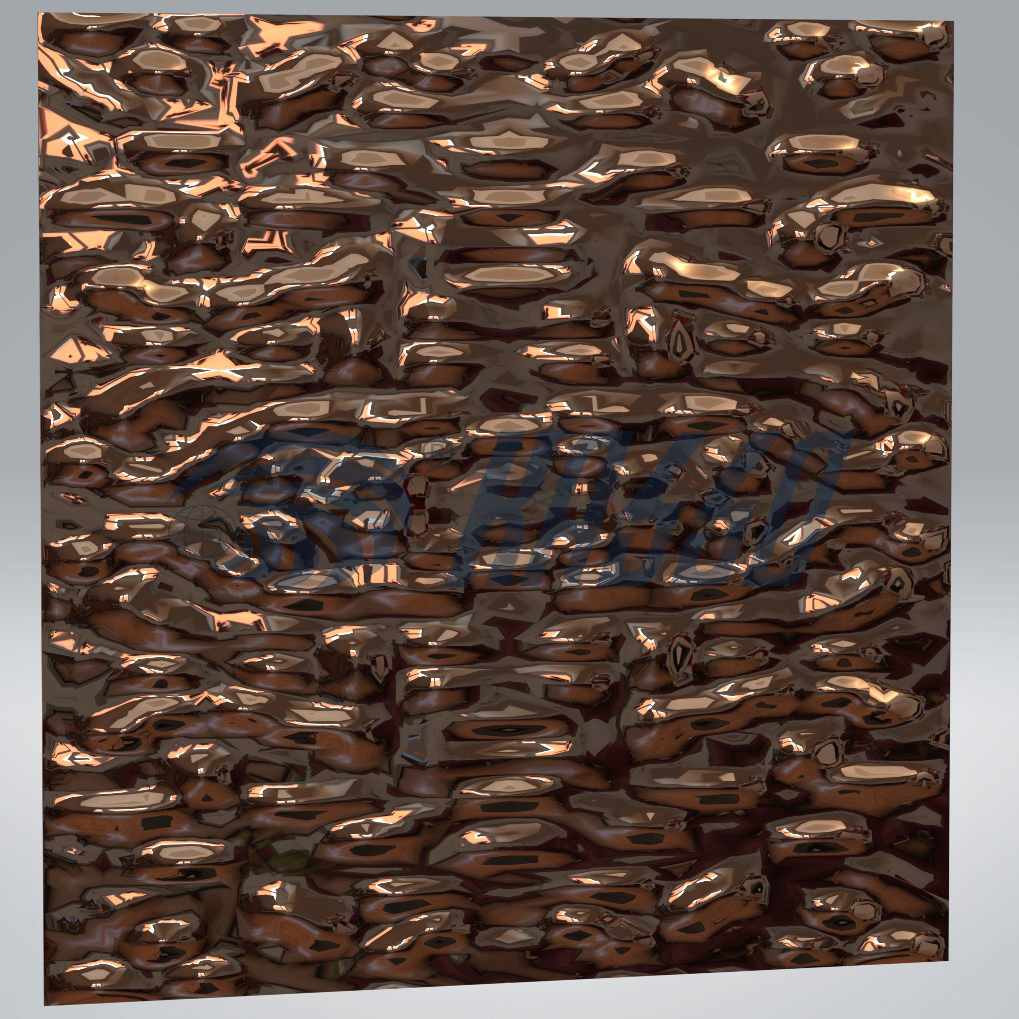 Stainless Steel Water Ripple Copper Colour - Kasso