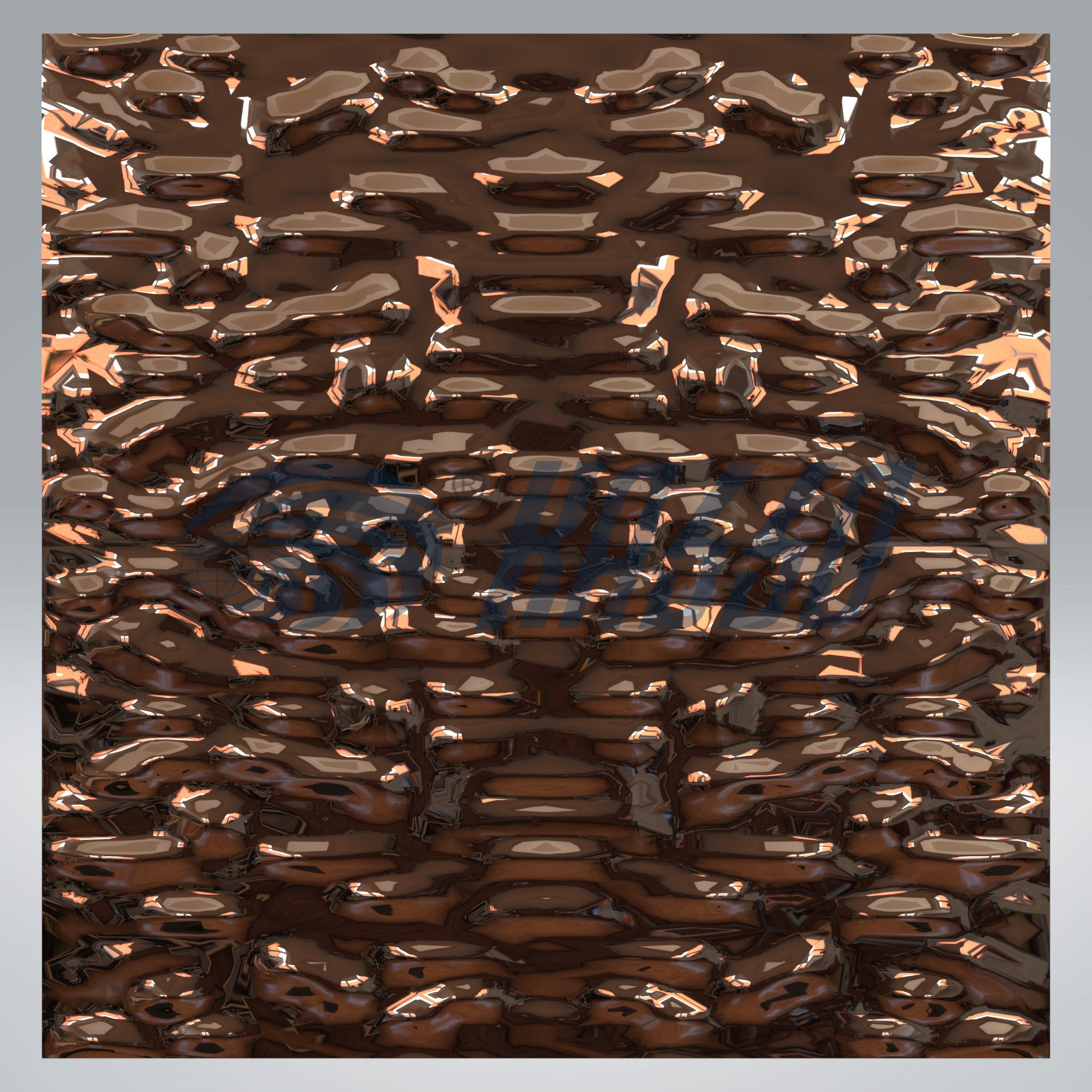 Stainless Steel Water Ripple Copper Colour - Kasso