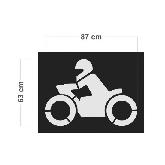 Motosiklet Sembolü Boya Şablonu (63x87 cm)