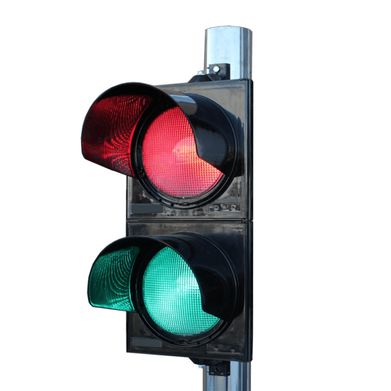 30 CM Power Ledli Kırmızı Yeşil İkili Sinyal Verici Trafik Lambası