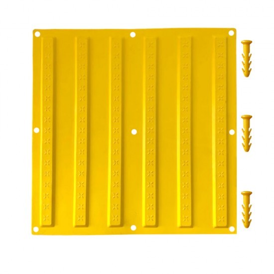 40x40 cm Sarı Termoplastik Poliüretan (TPU) Kılavuz Yüzey (Ekonomik) + 9 Adet Kama Vida