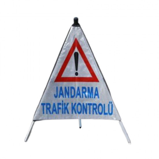 Üçgen Reflektör Jandarma Kontrol (Ayaklı)