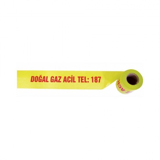 Doğalgaz İkaz Şeridi Bant 250 Metre (20 cm)