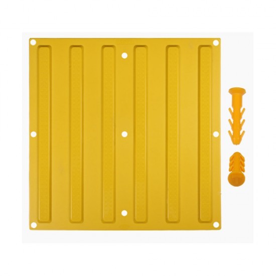 40x40 cm Sarı Termoplastik Poliüretan (TPU) Kılavuz Yüzey (Premium) + 9 Adet Kama Vida