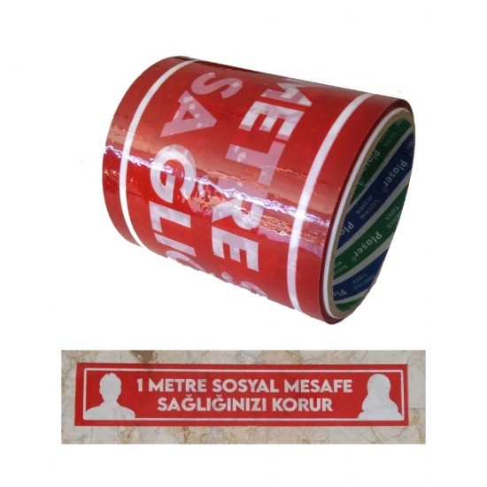 SOSYAL MESAFE BANTI 20 ADET (10 cm x 50 cm)