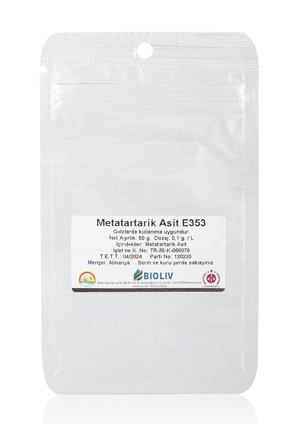 Metatartarik Asit - 50 g.