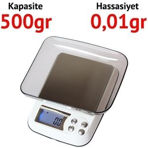 Mini Hassas Terazi - 500 g - 0.01 Hassasiyet