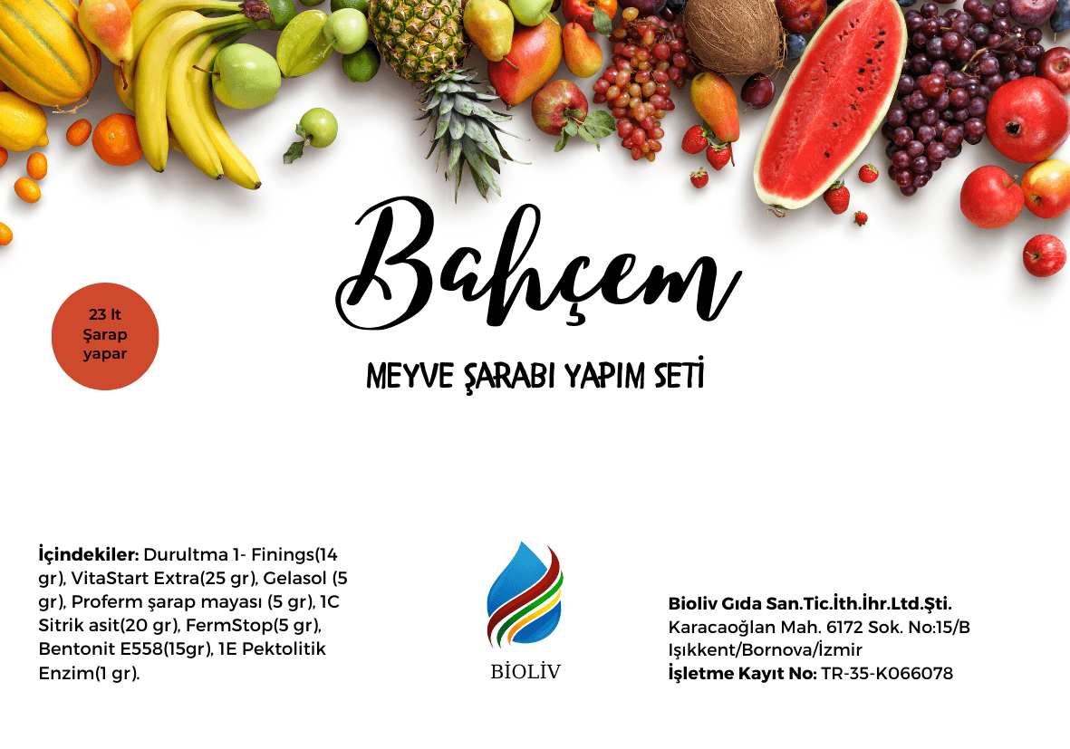 Bahçem Meyve Şarabı Yapım Seti