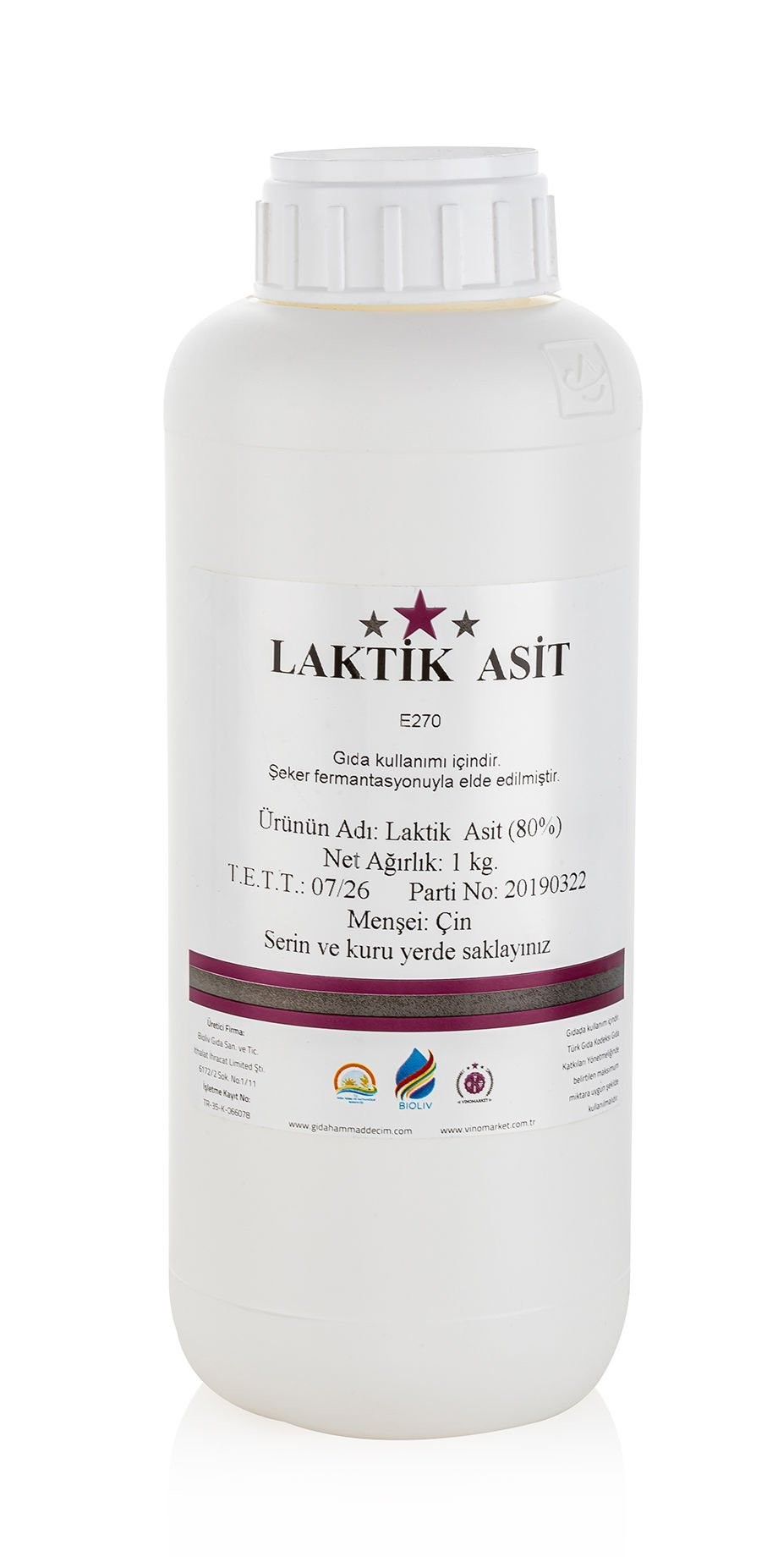 Laktik Asit %80 - 1 kg