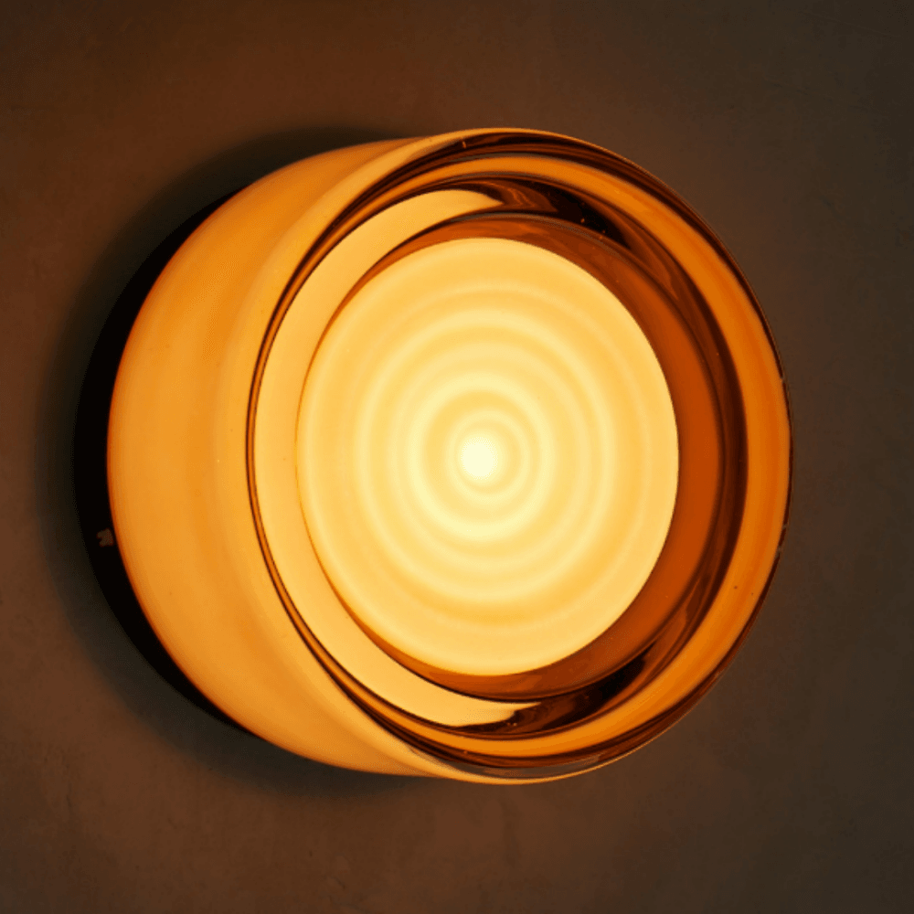 Riva Amber Glass Wall Sconce