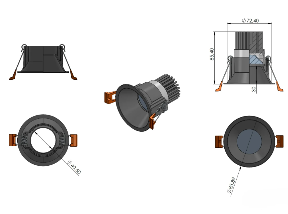 Lock LED Sıva Altı Spot Armatür 