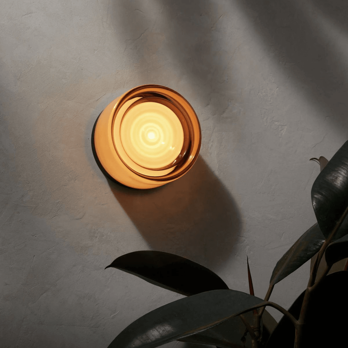 Riva Amber Glass Wall Sconce