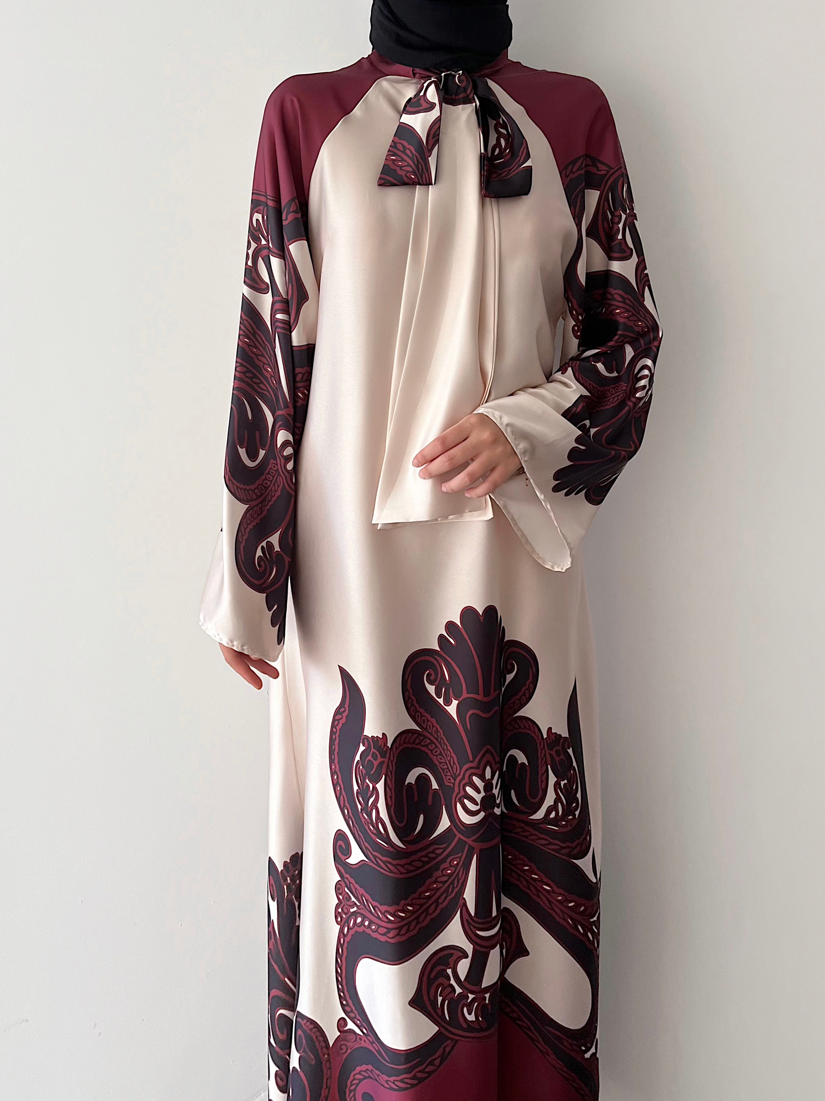 ELENOR ELBİSE - BORDO