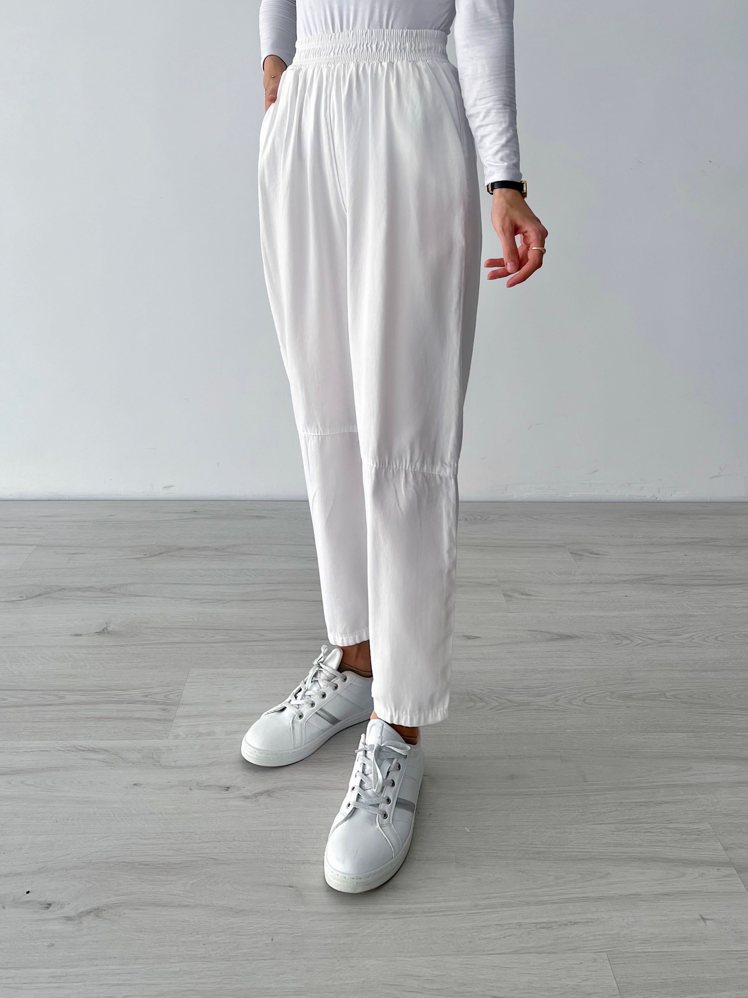 BELİ LASTİKLİ KETEN PANTOLON