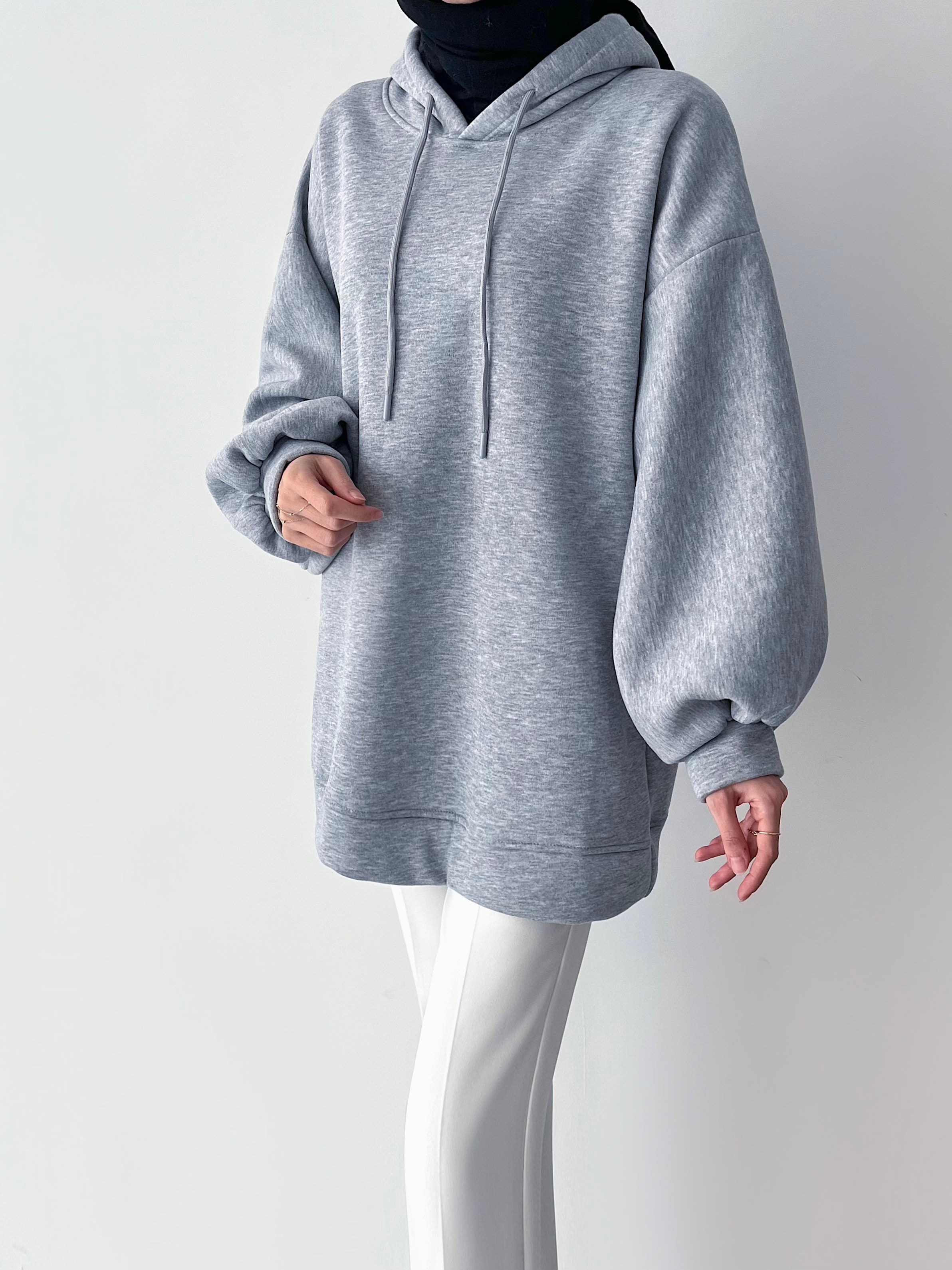 EMMA KAPÜŞONLU SWEATSHİRT - GRİ