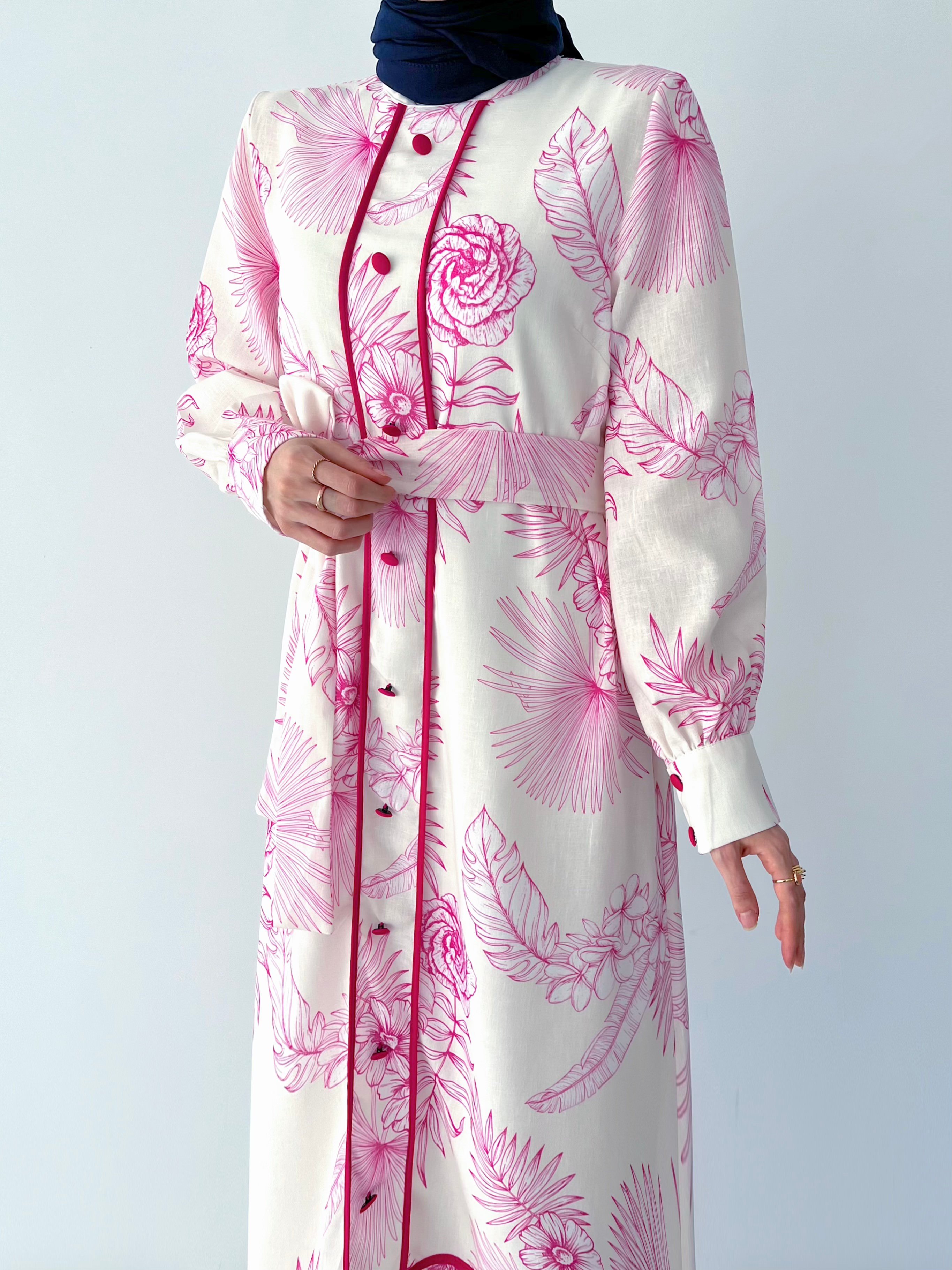 RENATA KETEN ELBİSE - Pembe