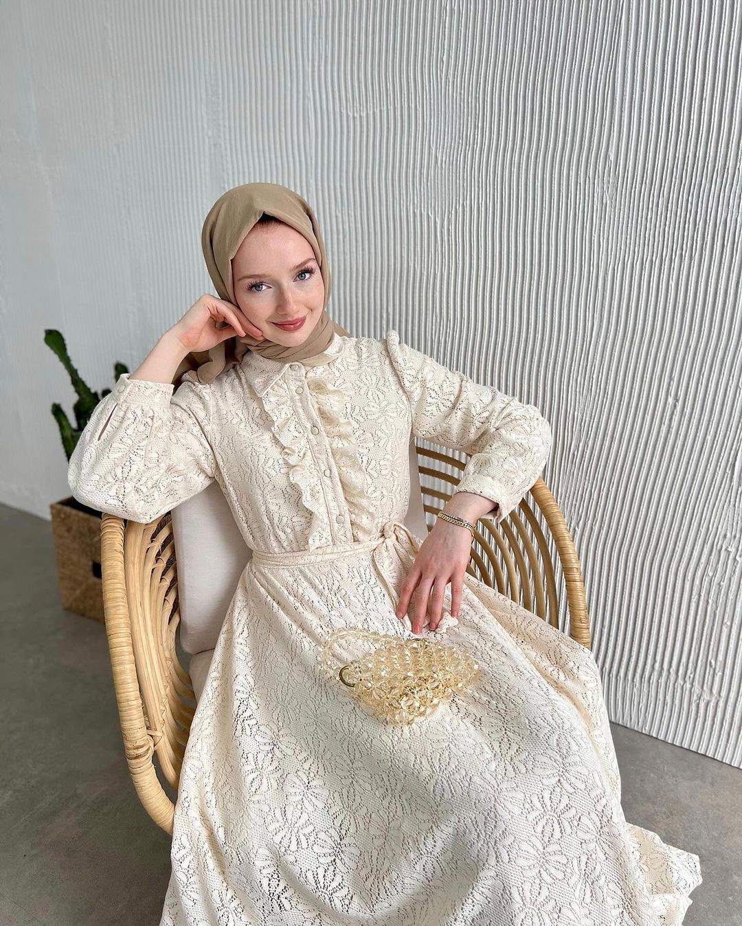 LACY DANTEL İŞLEMELİ ELBİSE