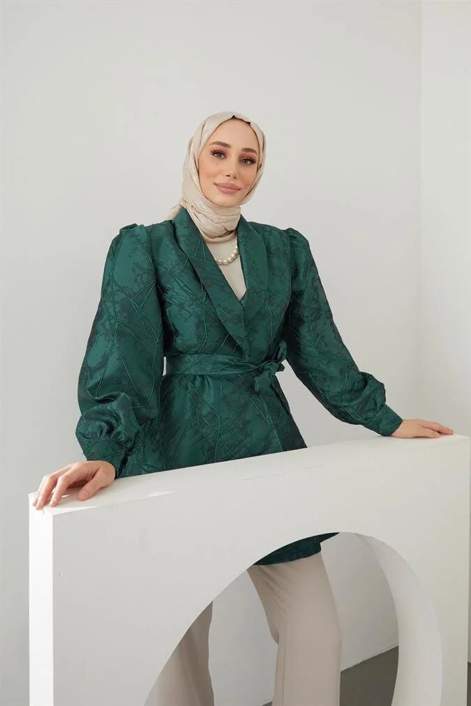 LIAS JAKARLI CEKET PETROL YEŞİLİ