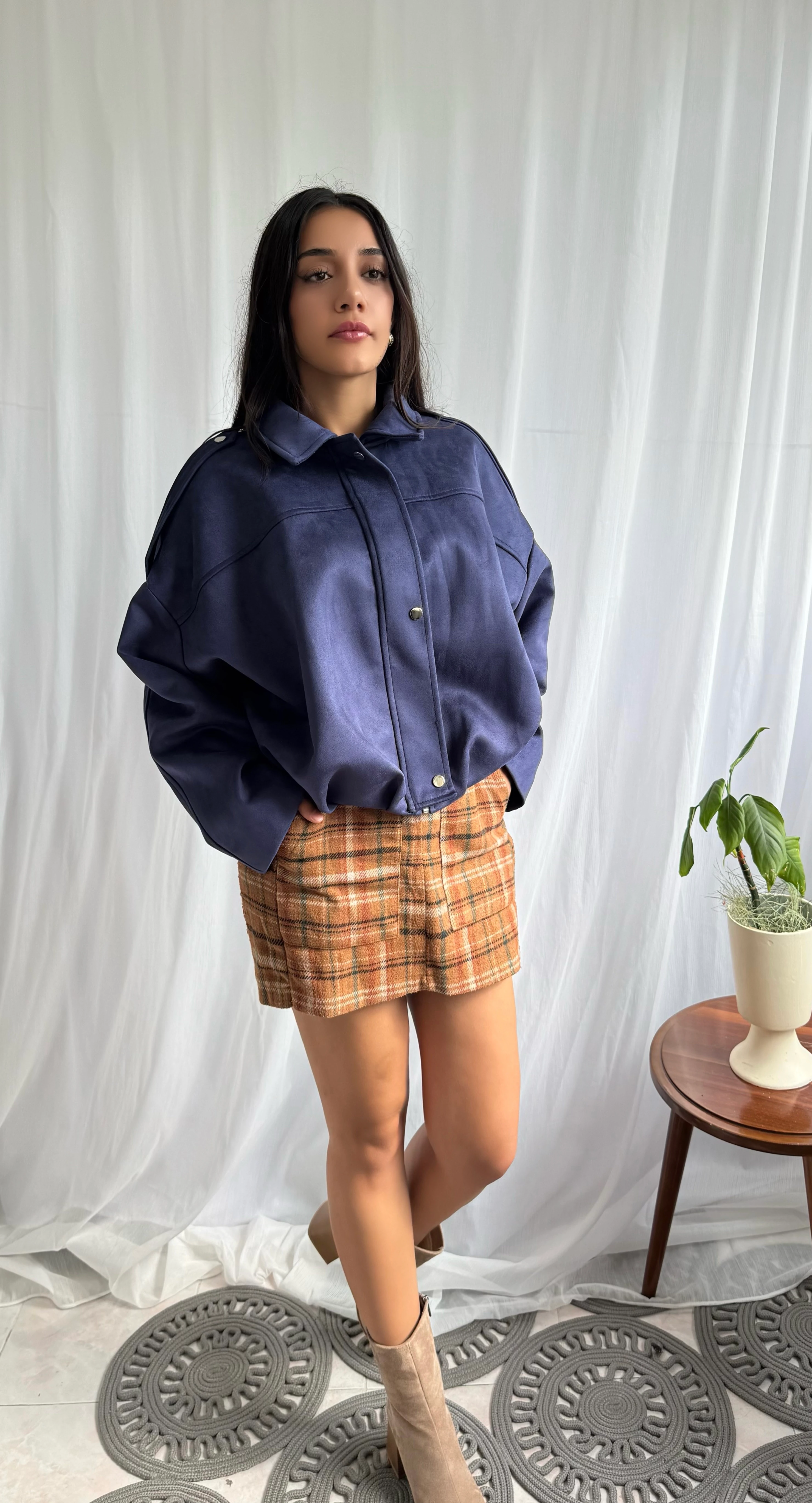 Fermuarlı Süet Ceket