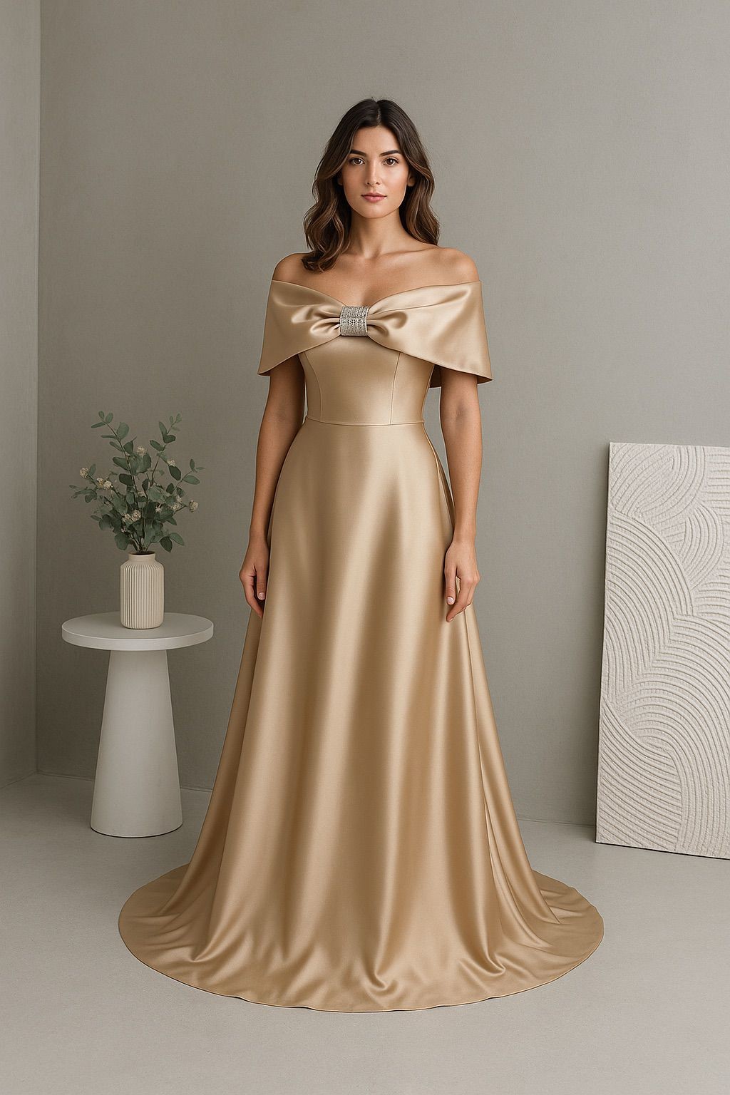 Harwey Fiyonk Abiye - Gold
