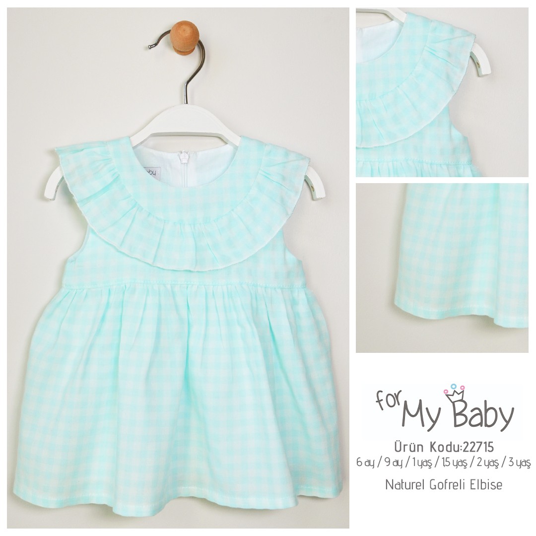 ForMyBaby - NATUREL GOFRELİ ELBİSE