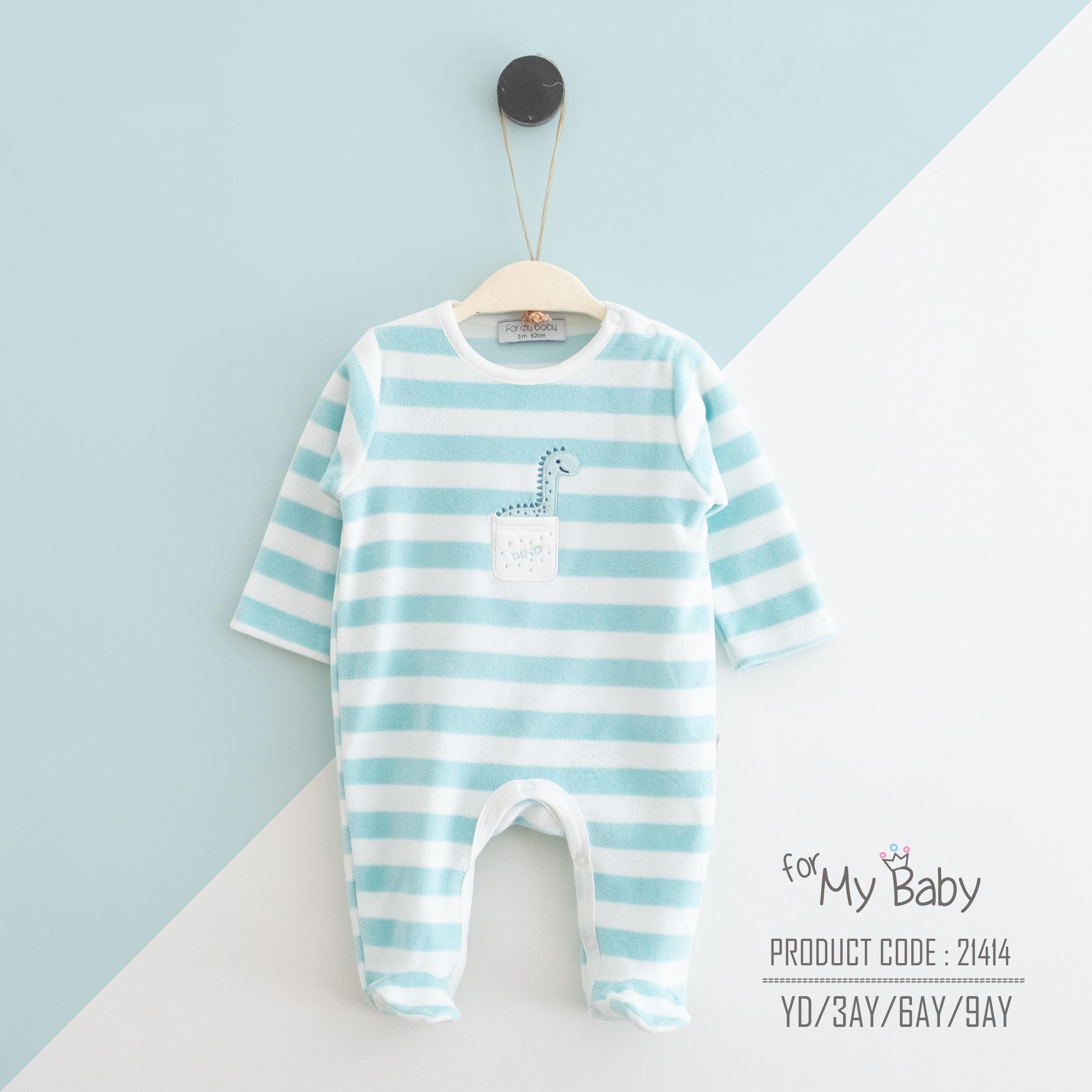 ForMyBaby - KUALA TULUM KAHVERENGİ - Mavi - Beyaz Çizgili